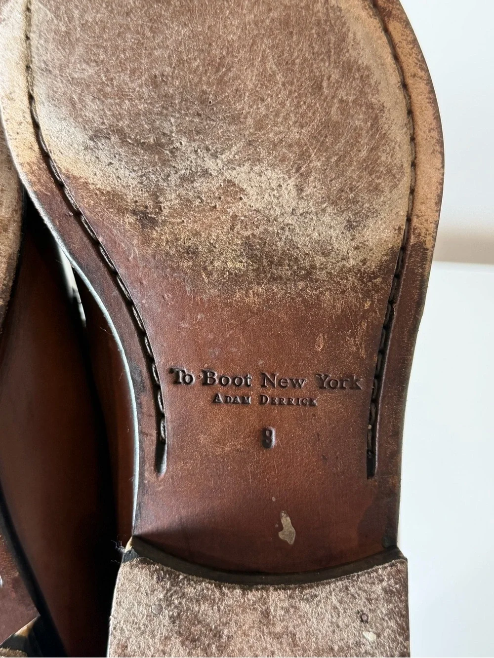 To Boot New York Size 9 Men's Antique Brown Genuine Leather Penny Loafers